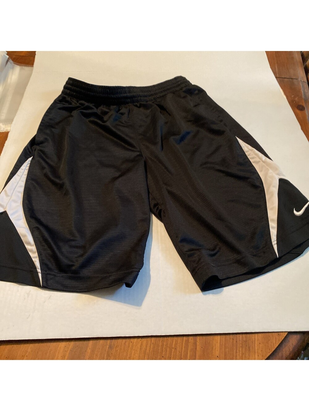Nike Basketball Shorts Mens Small Black Stretch Drawstring Elastic Waist